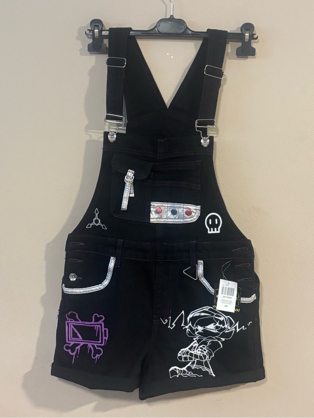 Murder Drones Hot Topic UZI Icon graphic Shortalls New with tags